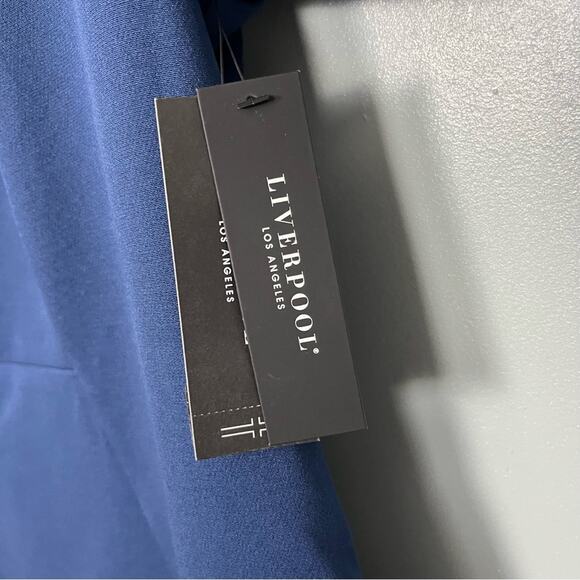 NWT Liverpool Tulip Sleeve Sheath Dress Navy Blue Women’s 10 - Picture 15 of 15